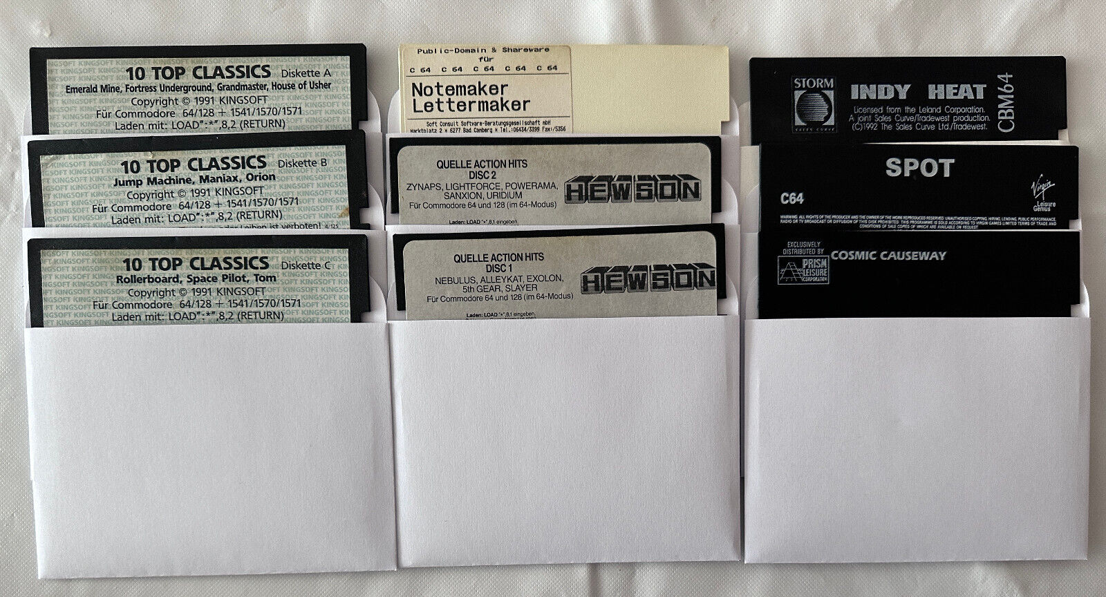 Commodore 64/C128 Original Commodore Games Floppy Discs