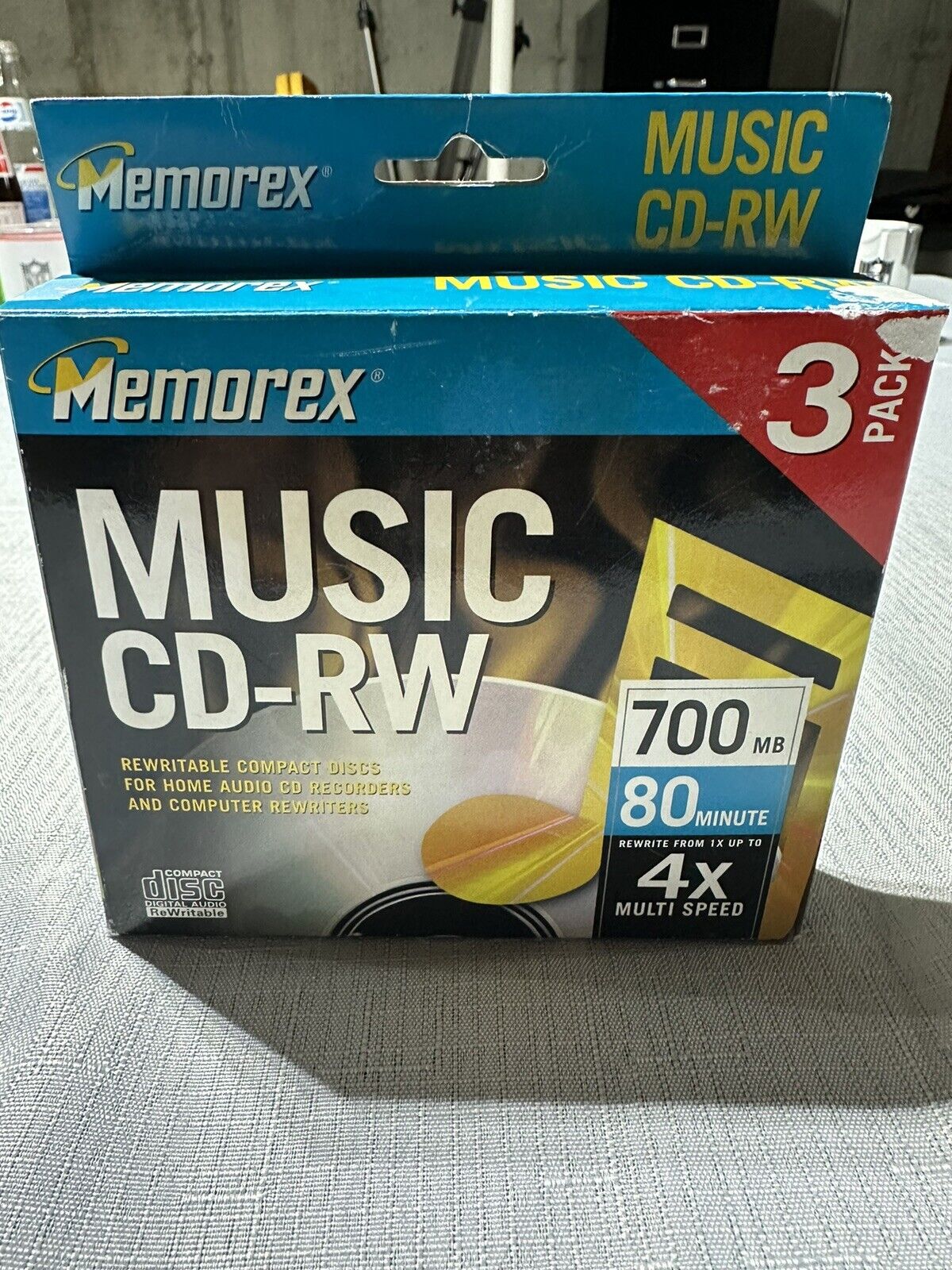 Memorex Music CD-RW/3 Pack-Rewritable Compact Discs-700MB,80 Min.,From 1x-4x MS