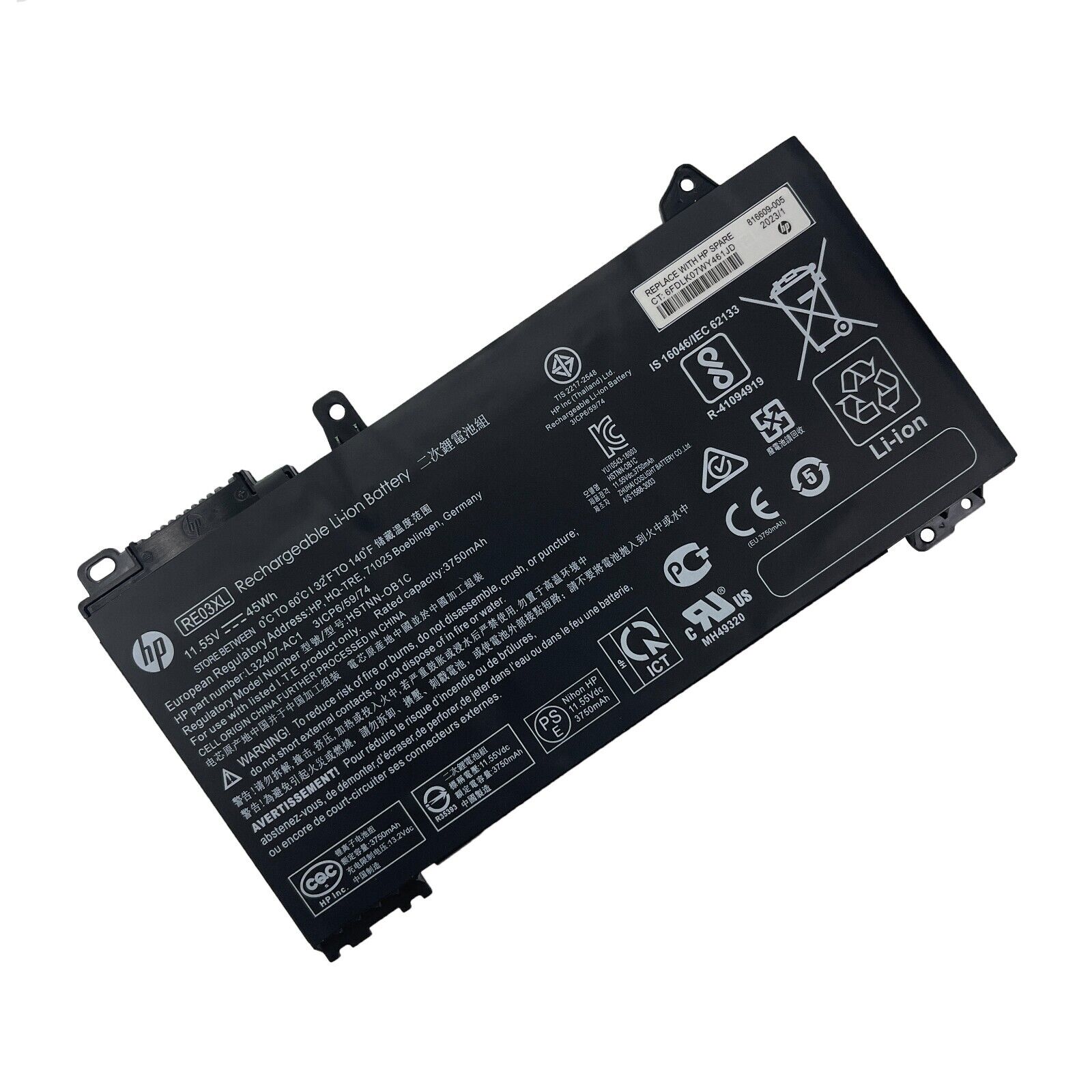 NEW OEM 45Wh RE03XL Battery for HP ProBook 430 440 450 G6 L32656-002 HSTNN-DB9A