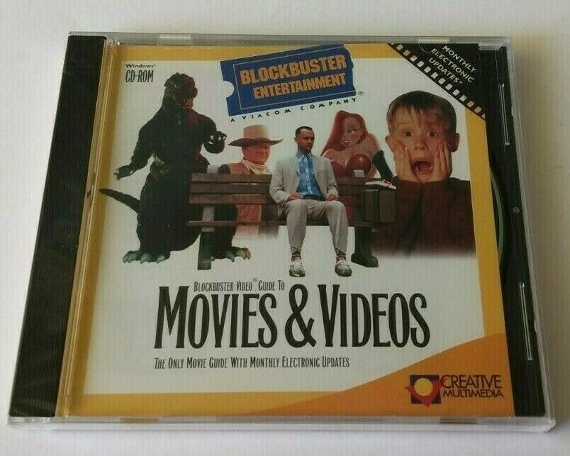 VINTAGE BLOCKBUSTER GUIDE TO MOVIES & VIDEOS - RARE PC WINDOWS CD-ROM - SEALED