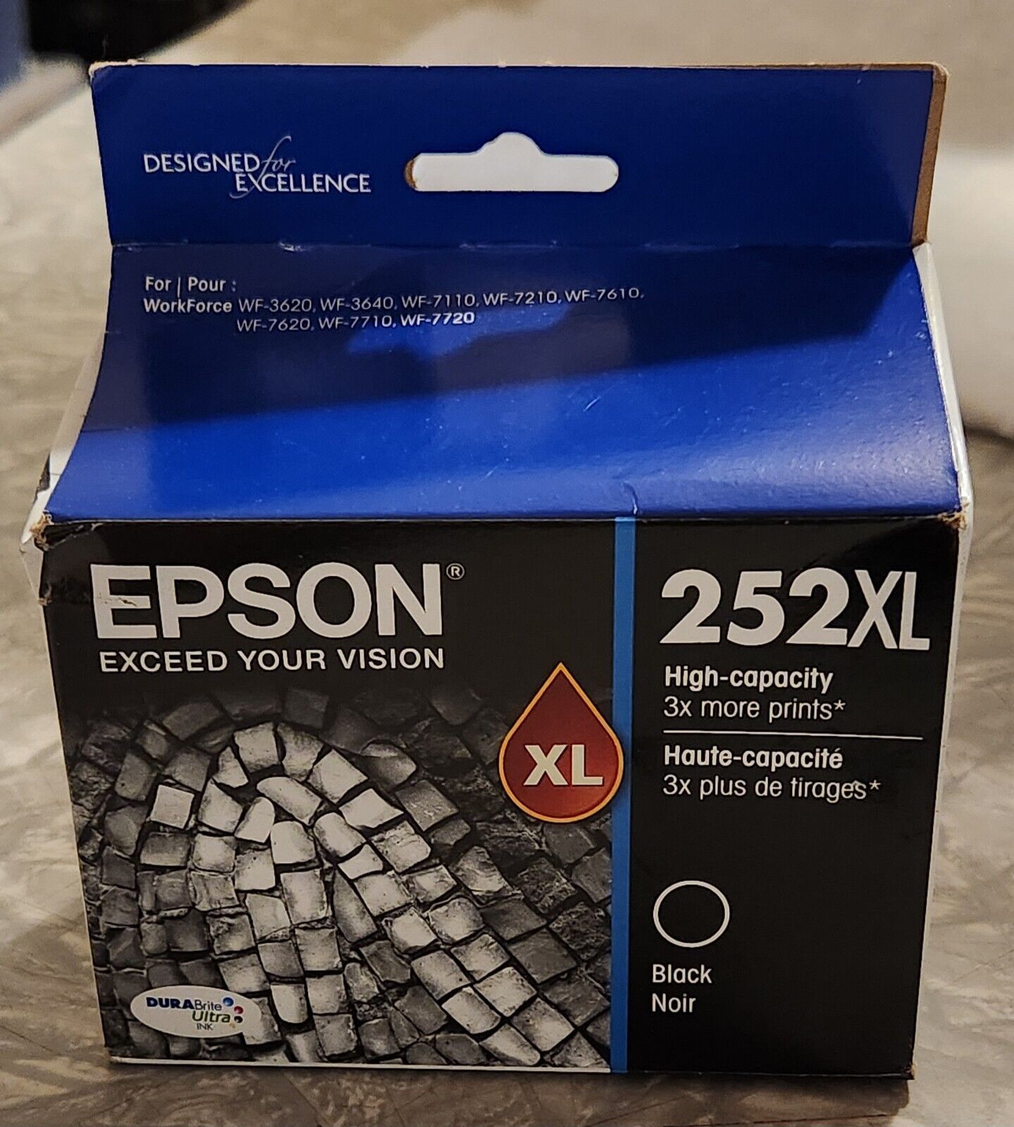 Epson 252XL Black Ink Cartridge T252XL120 Genuine New OEM Sealed Box 2026
