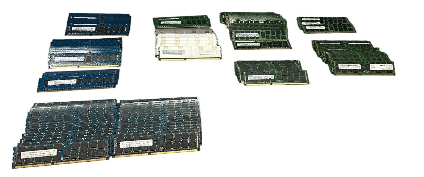 SK Hynix, Samsung, Micron Mixed Lot Of 2gb, 4GB, 8gb, 16gb SERVER Ram X 115
