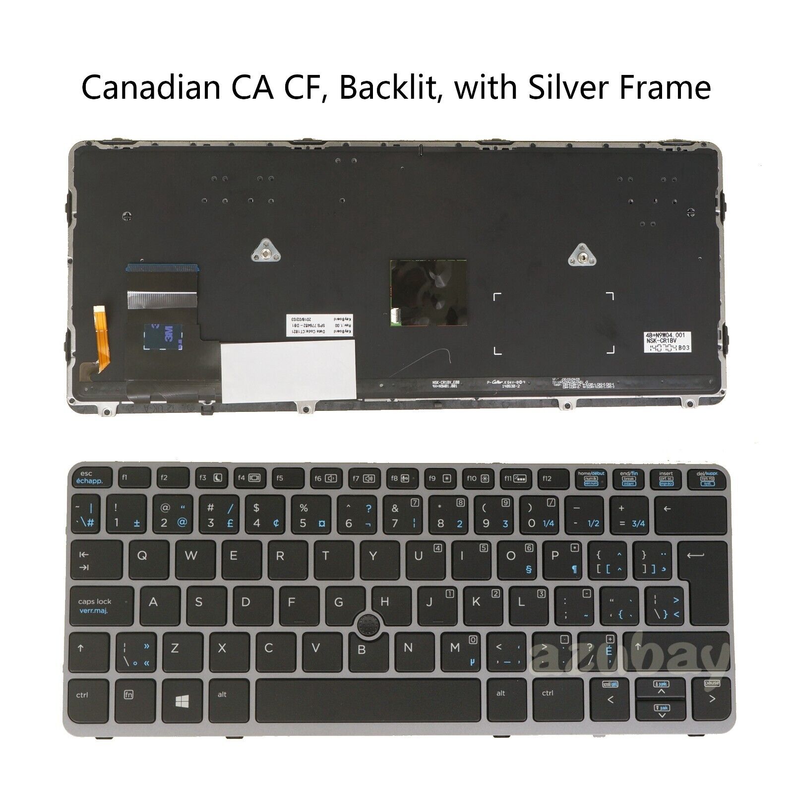 Laptop Keyboard For HP EliteBook 820 G1 G2, 720 G1 G2 725 G2 Backlit/No +Pointer