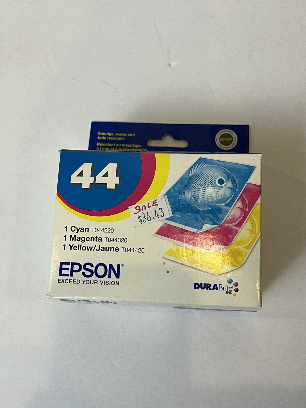 Genuine Epson 44 Ink Cartridge 3 Pack Cyan Magenta Yellow Expired T044520