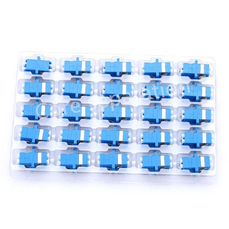 25Pcs LC to LC Duplex Fiber Optical Connector Optic Adapter Flange Coupler LC-LC