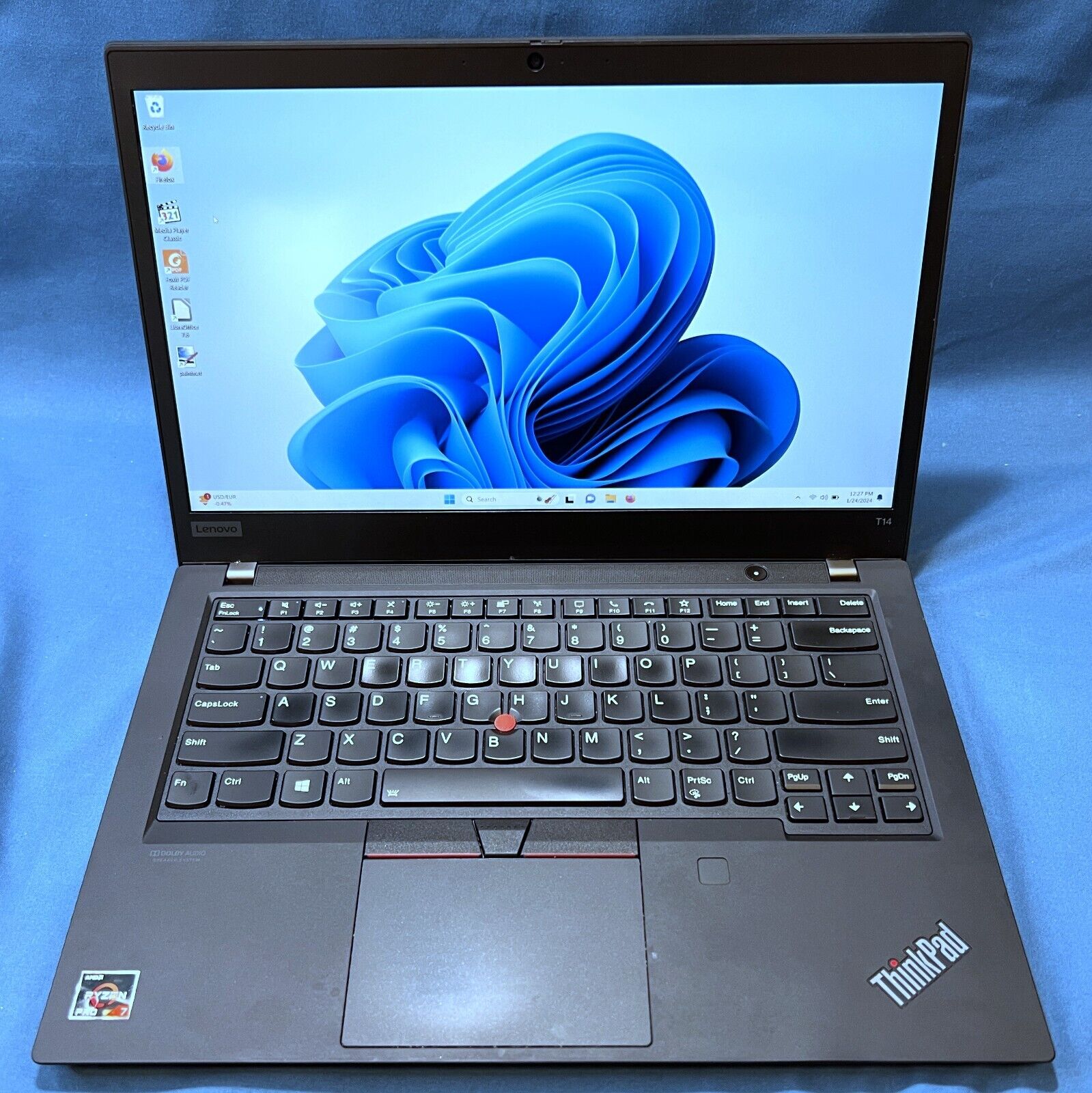 Lenovo ThinkPad T14 Laptop - AMD Ryzen 7 Pro 4750U, 16GB RAM, 512GB SSD - Win11