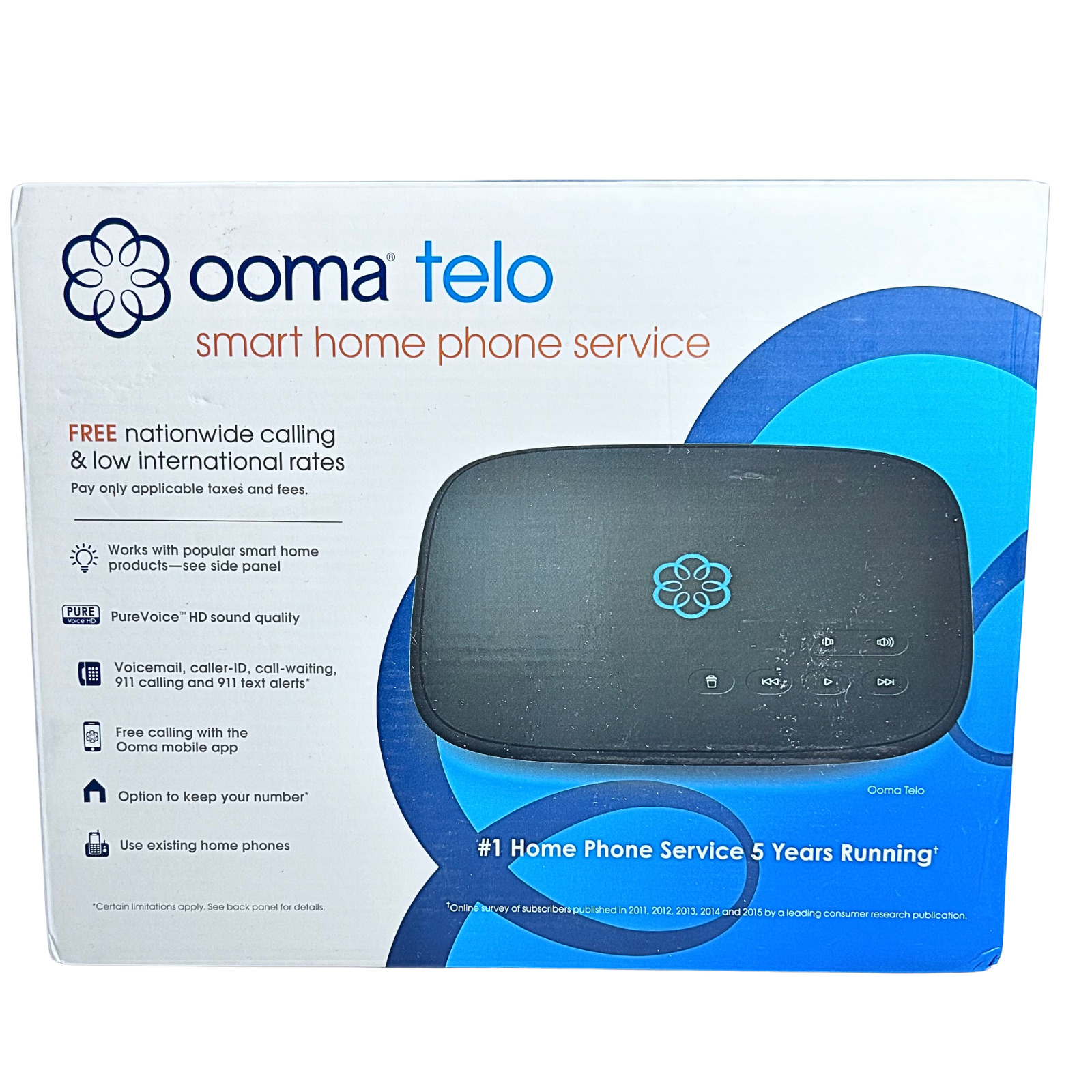 ‎Ooma Telo Smart Home Phone Service Free Nationwide Calling VoIP New in Box
