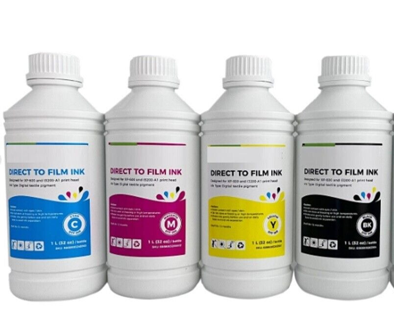 4 x PREMIUM QUALITY COMPATIBLE DTF BULK INK REFILL FOR EPSON (4,000ML C-Y-M-K)