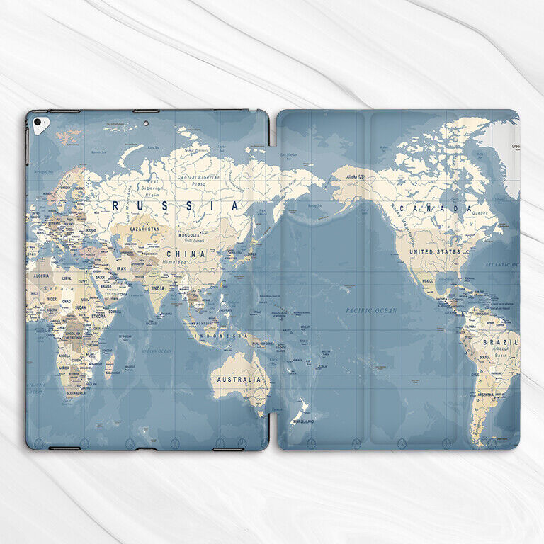World Map Vintage Nautical Case For iPad 10.2 Air 3 4 5 Pro 9.7 11 12.9 Mini