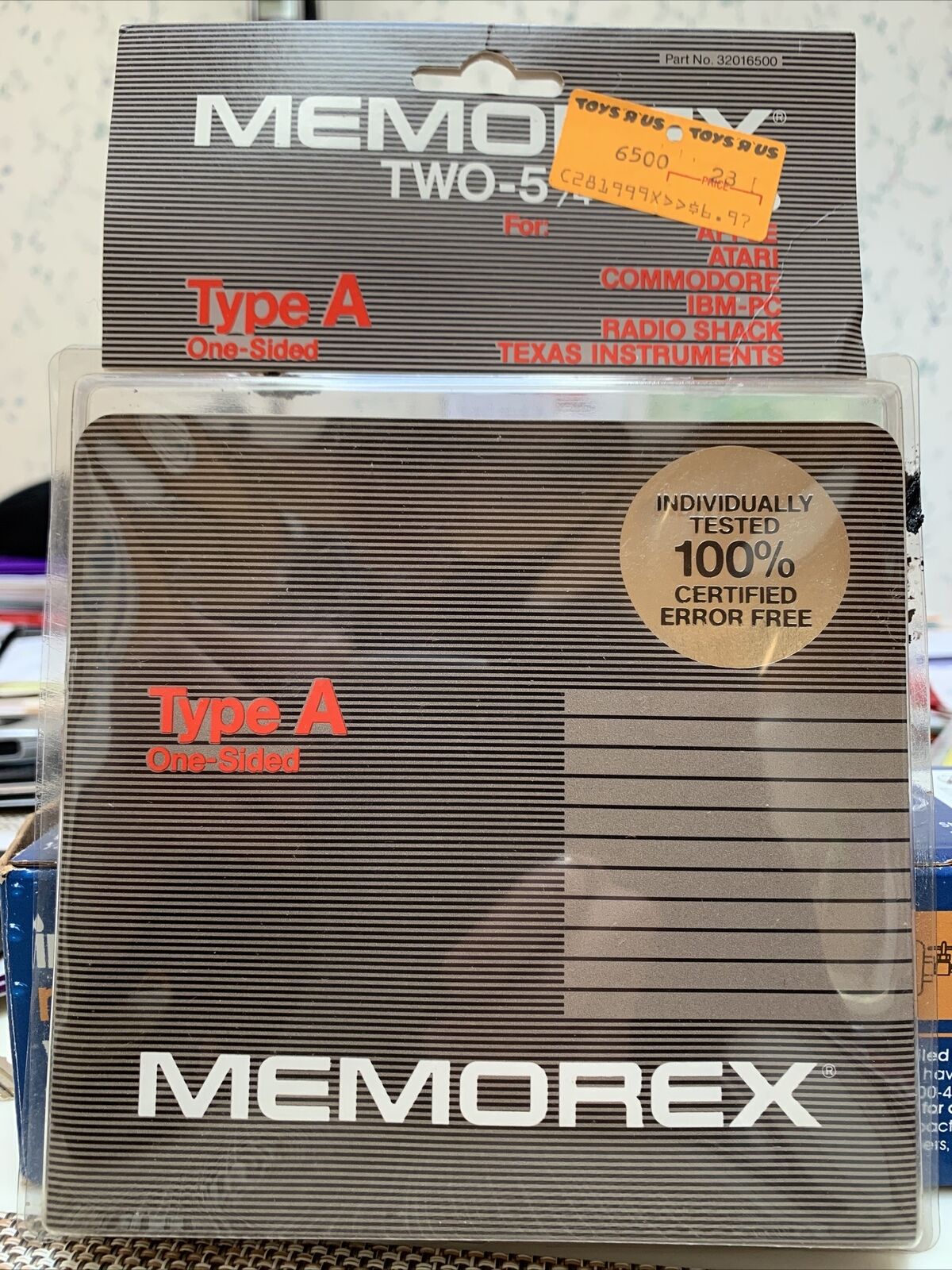 Vintage 80s Memorex Type A 5.25 Two Blister pack Commodore Apple Atari IBM PC