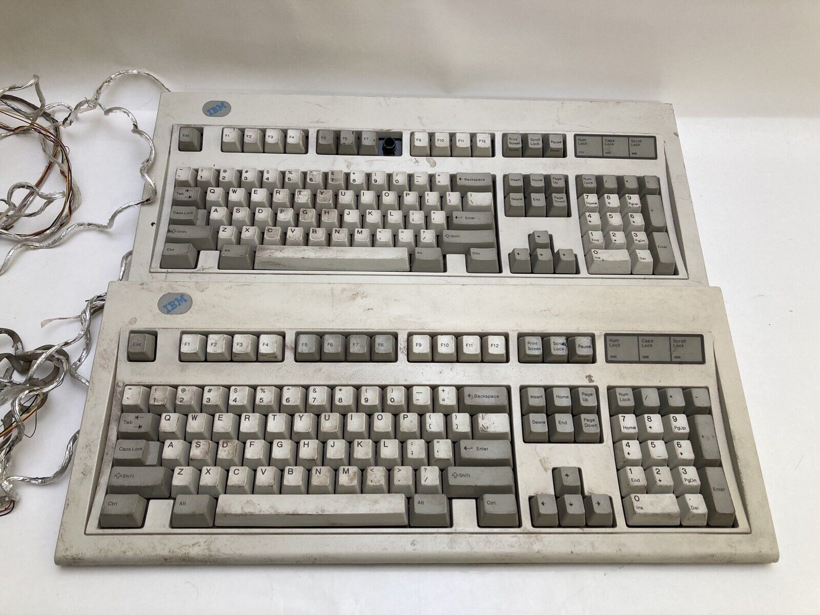*LOT OF 2* Vintage IBM by Lexmark 71G4644 Clicky Keyboards UNTESTED - For Parts
