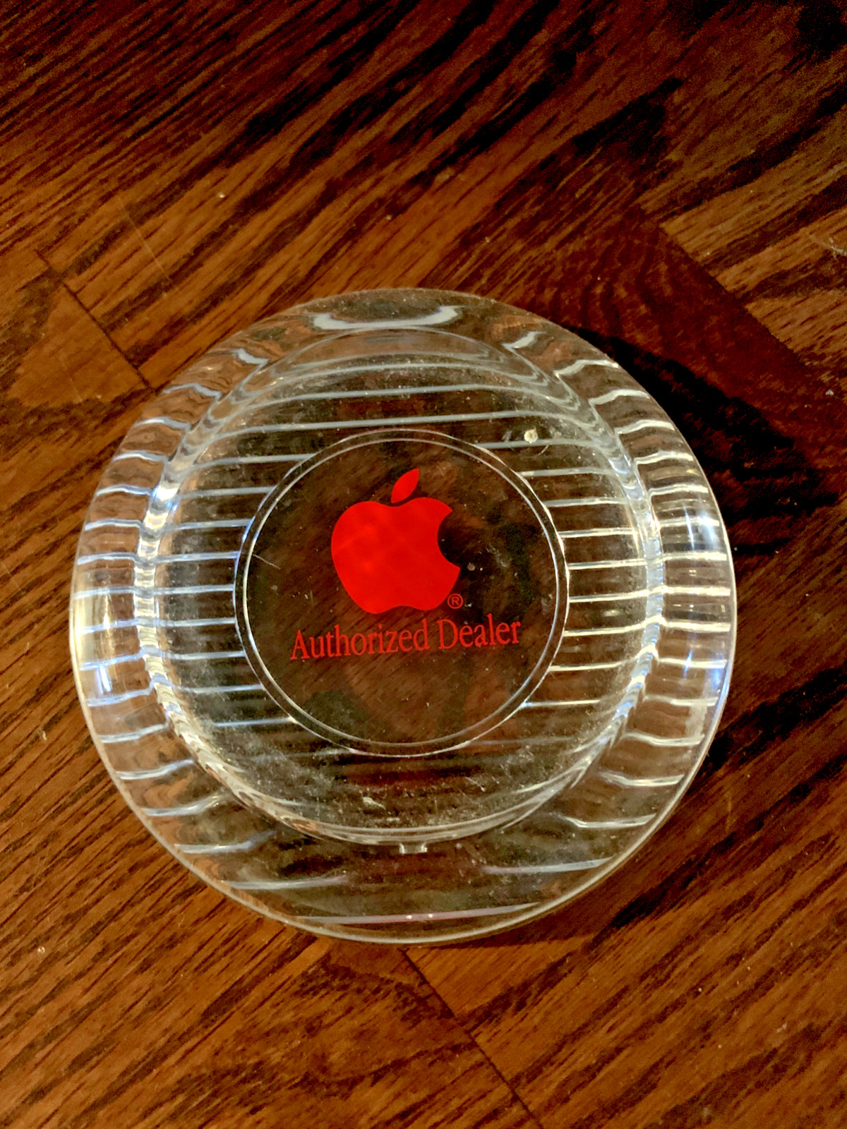 Apple Authorized Dealer Red Solid Logo Computer Coaster