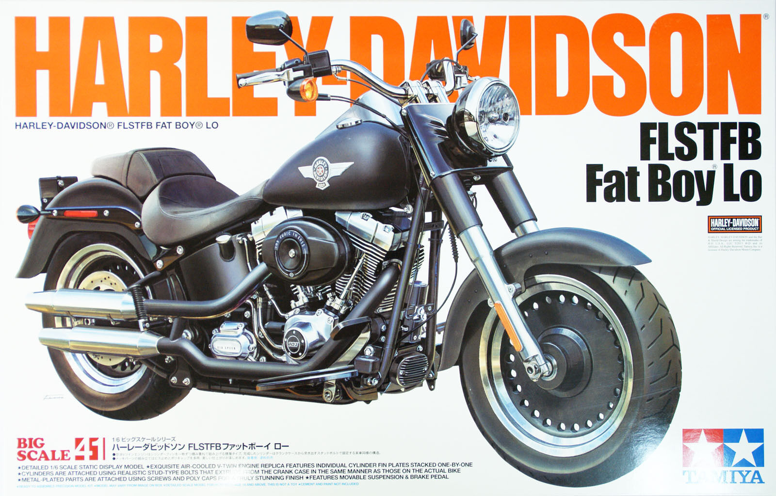 Tamiya 16041 Harley Davidson FLSTFB Fat Boy Lo 1/6 scale kit
