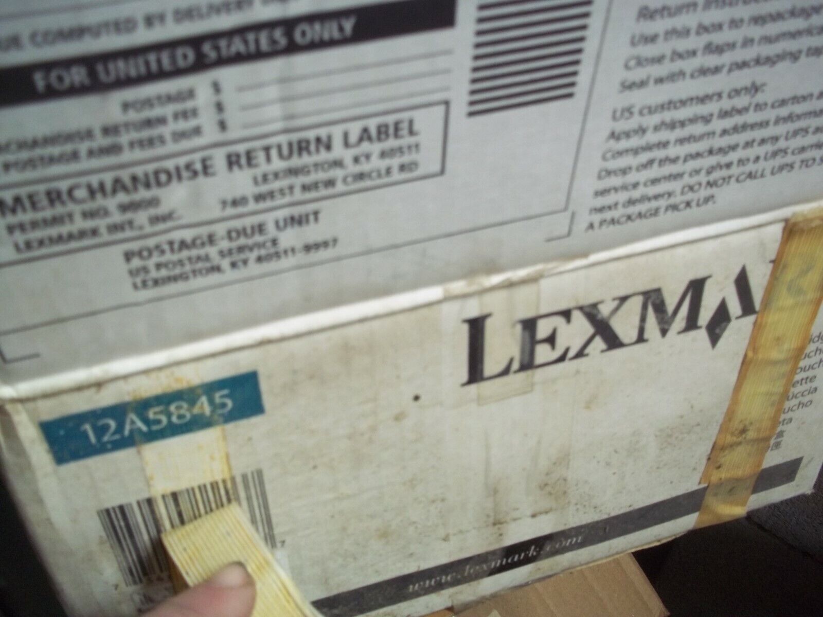 LEXMARK   NEW OLD STOCK   12A5845