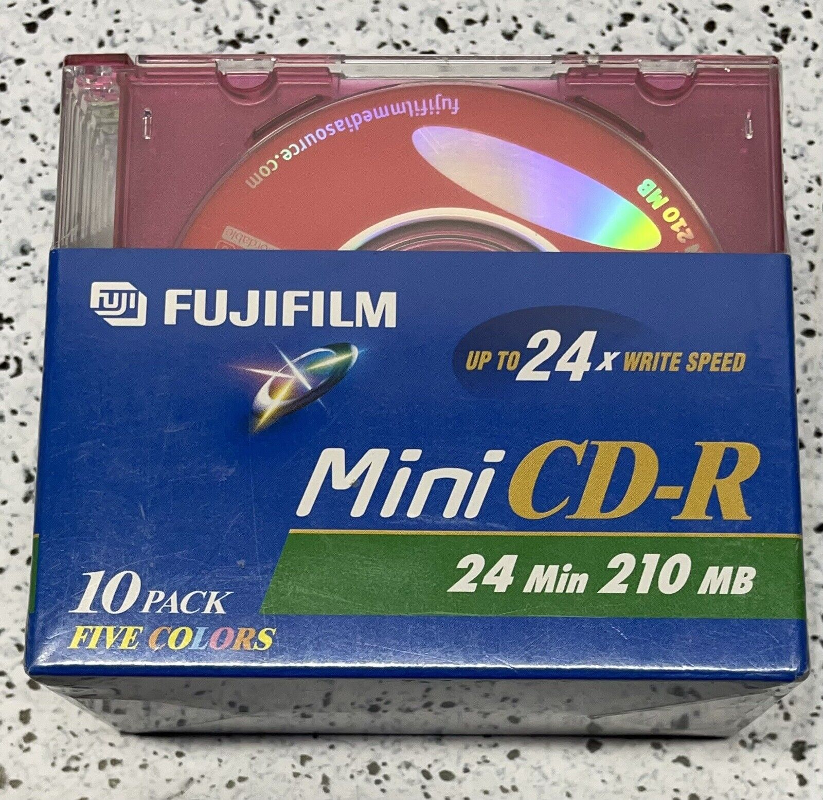 Fujifilm New Sealed Mini CD-R 24 Minute 210MB Up to 24x Write Speed Pack of 10 