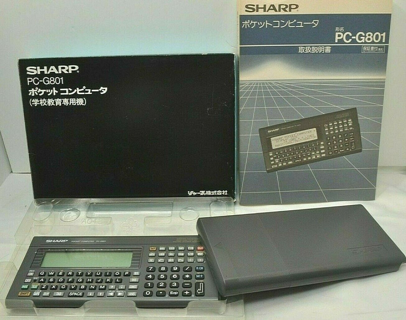 SHARP Pocket computer PC G801 Function Calculator Tested Examined vintage 