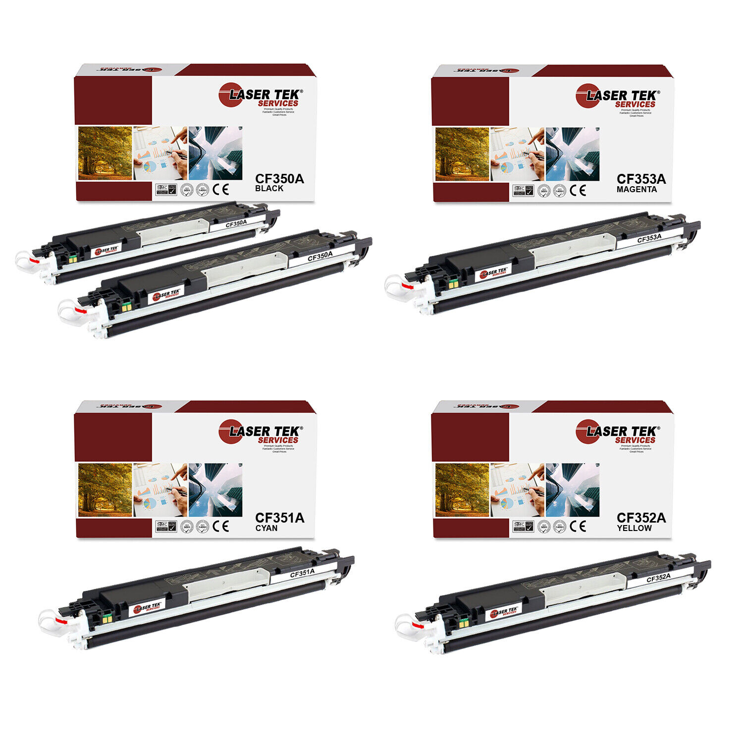 5Pk LTS 130A B C M Y Compatible for HP LaserJet Pro MFP M176 M177fw Toner