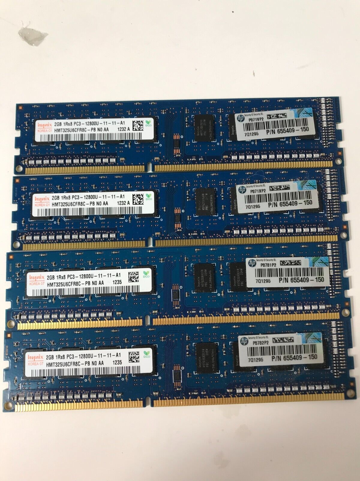 4x2GB (8GB) PC3-12800 Desktop DDR3 1600 MHz DIMM 240-Pin non-ECC Memory RAM HVD