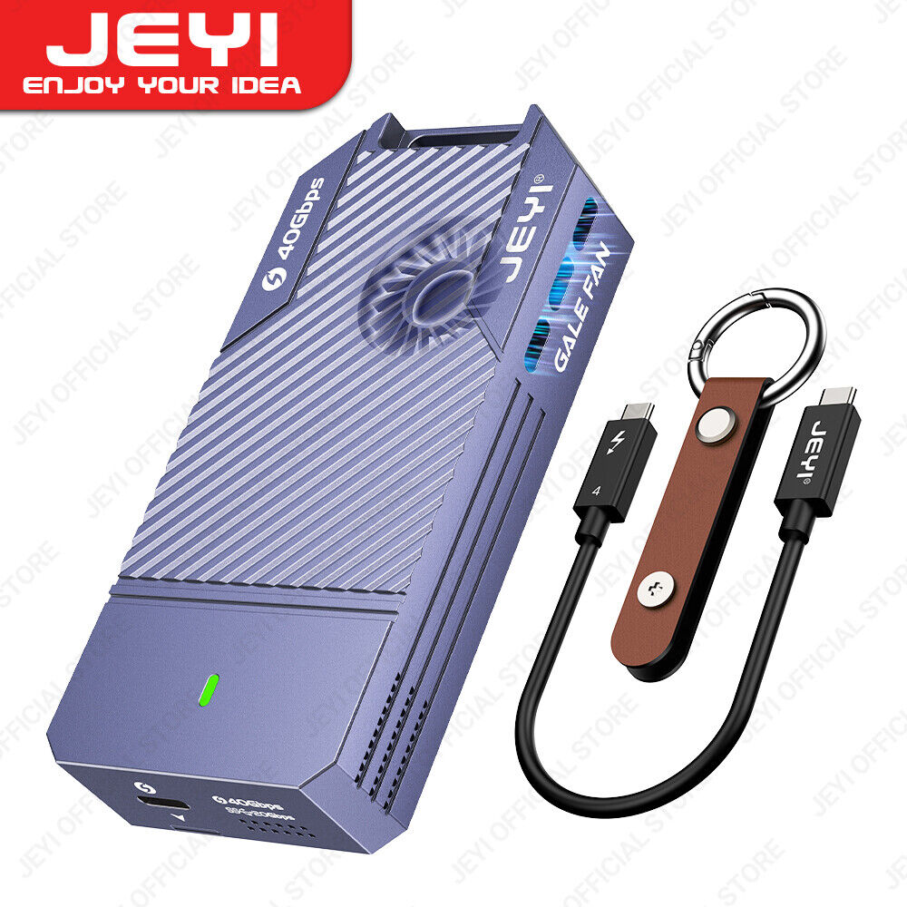 JEYI 40Gbps USB 4.0 M.2 NVMe External HDD SSD Enclosure Hard Drive M.2 Case