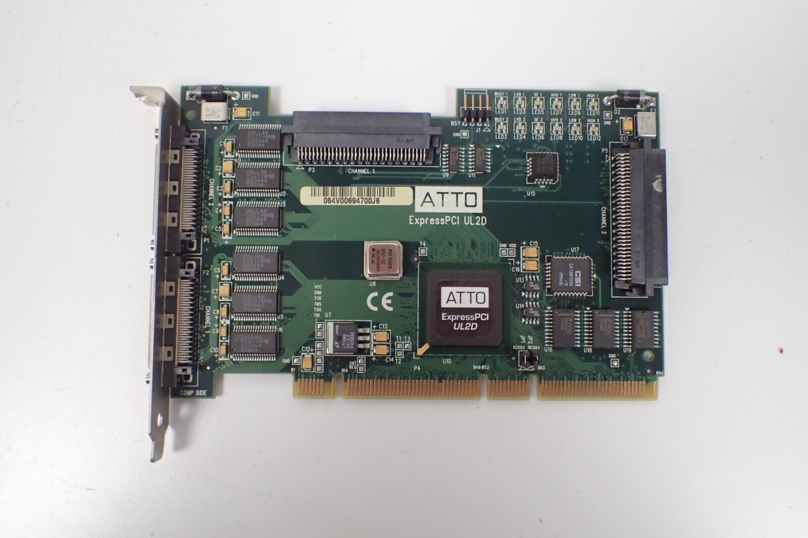 ATTO ExpressPCI UL3D Host Dual Channel SCSI Controller Card Express PCI-X