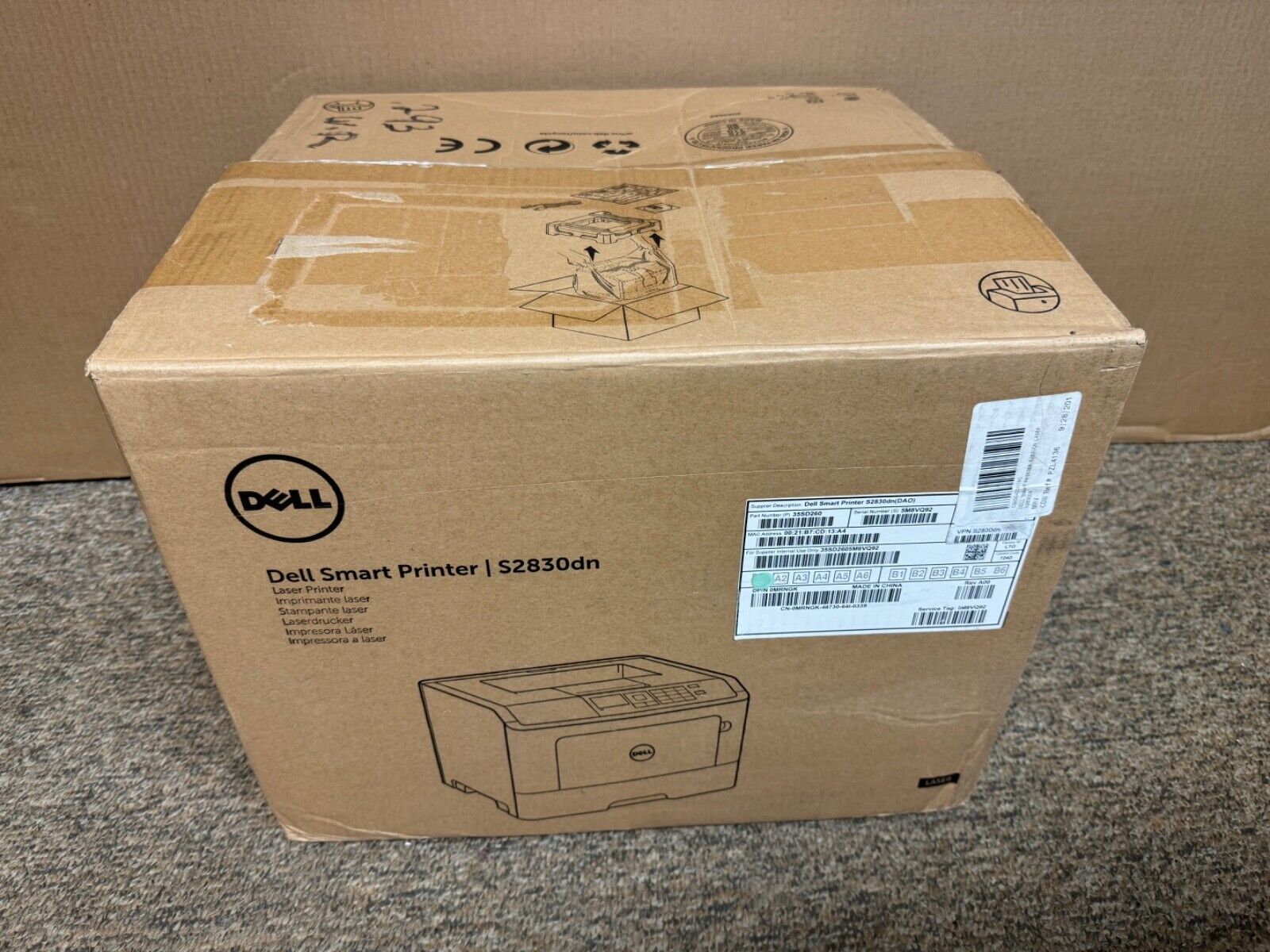 Dell S2830DN Monochrome Laser printer New In BOX