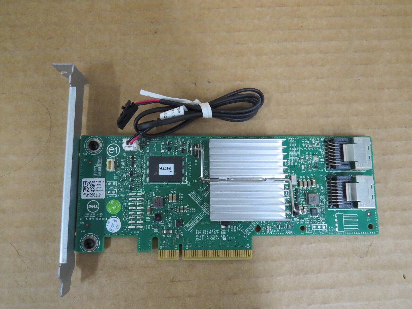 Dell PowerEdge PERC H310 PCIe RAID Controller Card SAS 03P0R3 w/Signal Cable