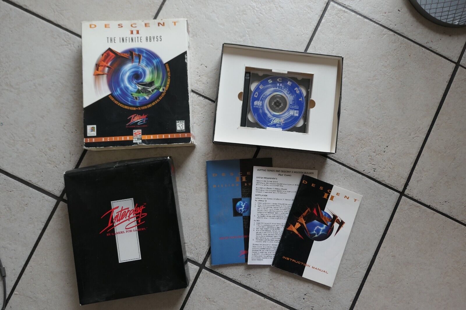 Descent II 2 The Infinite Abyss PC CD ORIGINAL BIG BOX VERSION Windows 95 *RARE*