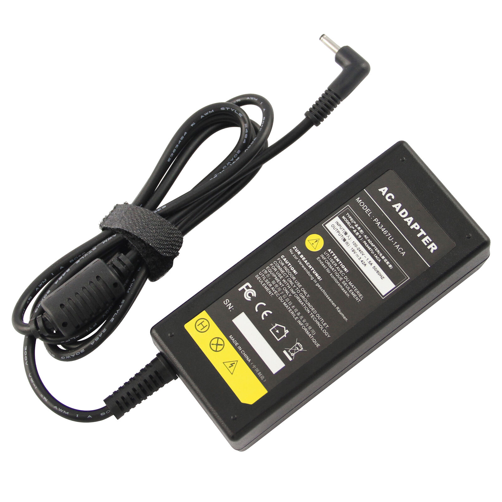 19V 3.42A 65W 3.0mm x 1.1mm tip AC Adapter batter charger for Acer S5 S7 P3 W700