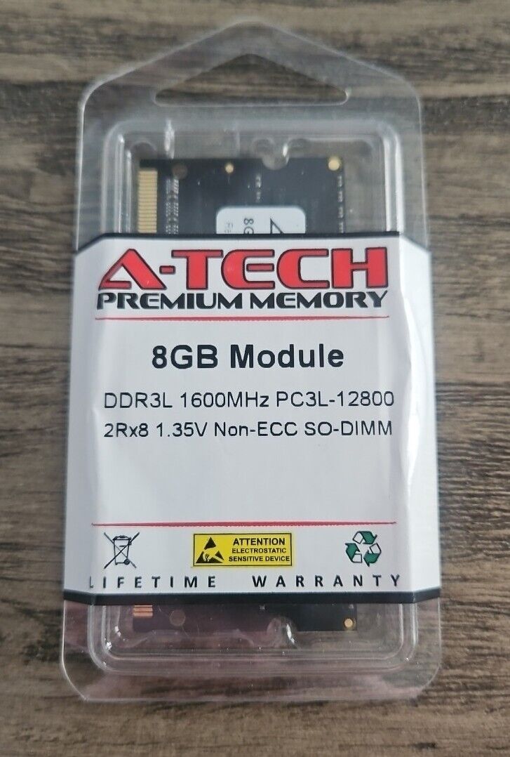 A-Tech 8GB PC3L-12800 Laptop Non-ECC SODIMM DDR3L 1600 MHz Memory RAM 2Rx8 1.35V
