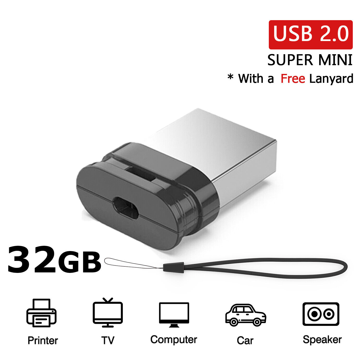 1/3/5/10pcs 32GB Waterproof Mini Metal USB Flash Drives Memory Sticks Wholesale 