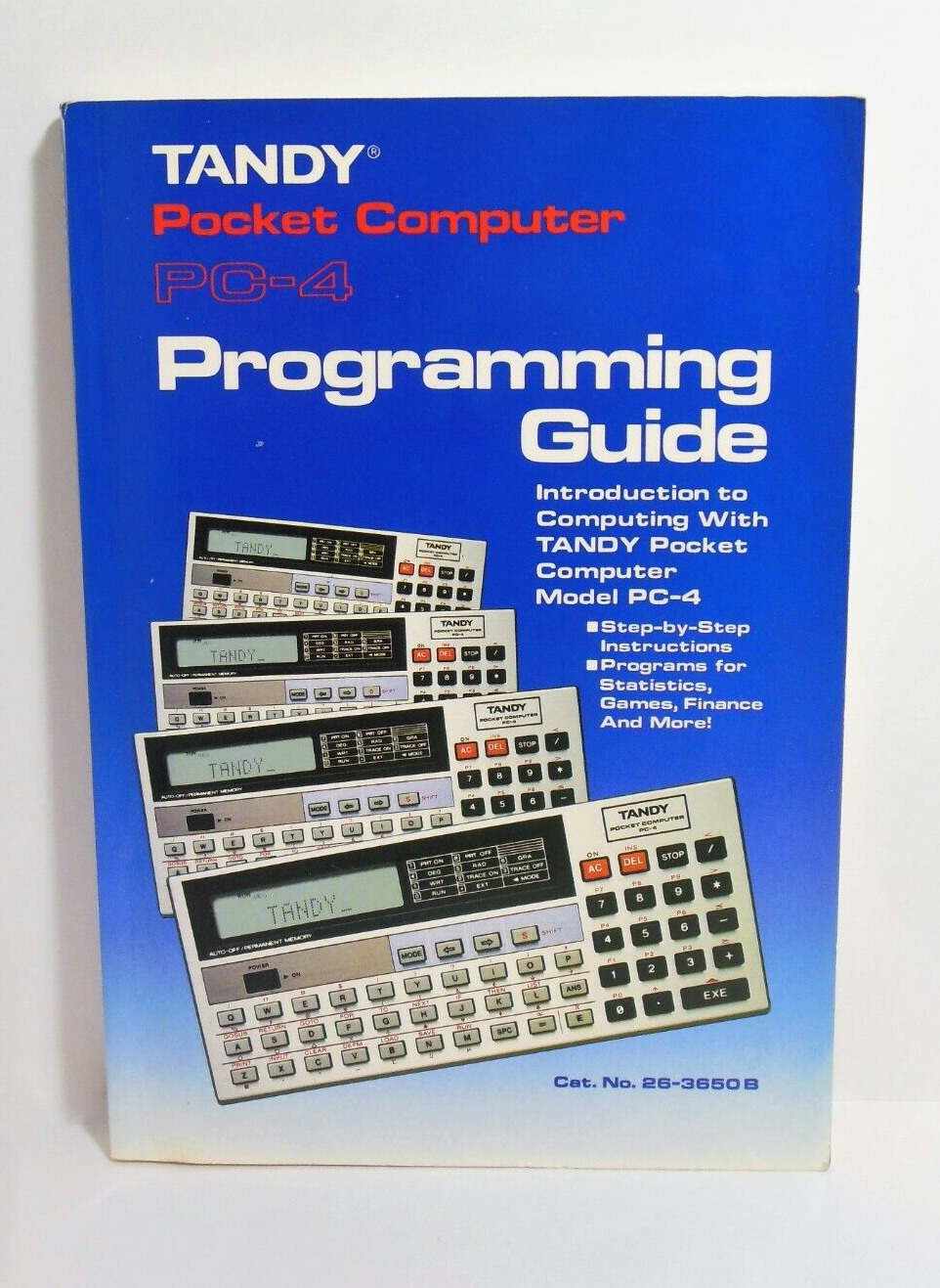 BOOK ONLY Tandy PC-4 Pocket Computer Programming Guide 1985 26-3650 B Vintage VG