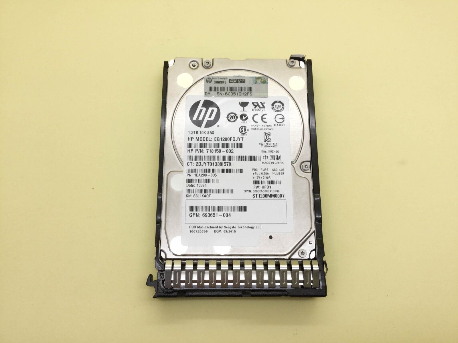 HP 718162-B21 1.2TB 6G SAS 10K 2.5in DP ENT SC HDD 718292-001
