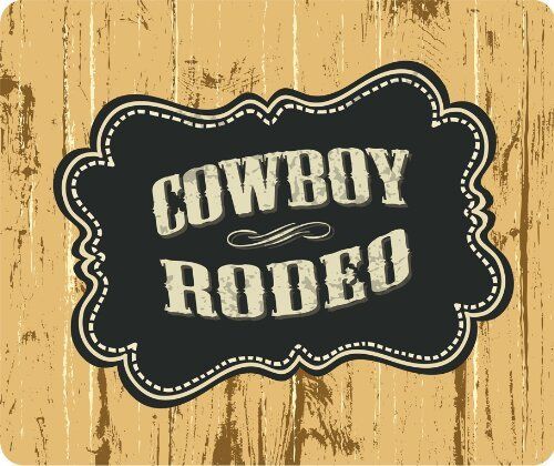 Cowboy Rodeo Thick Mouse Pad