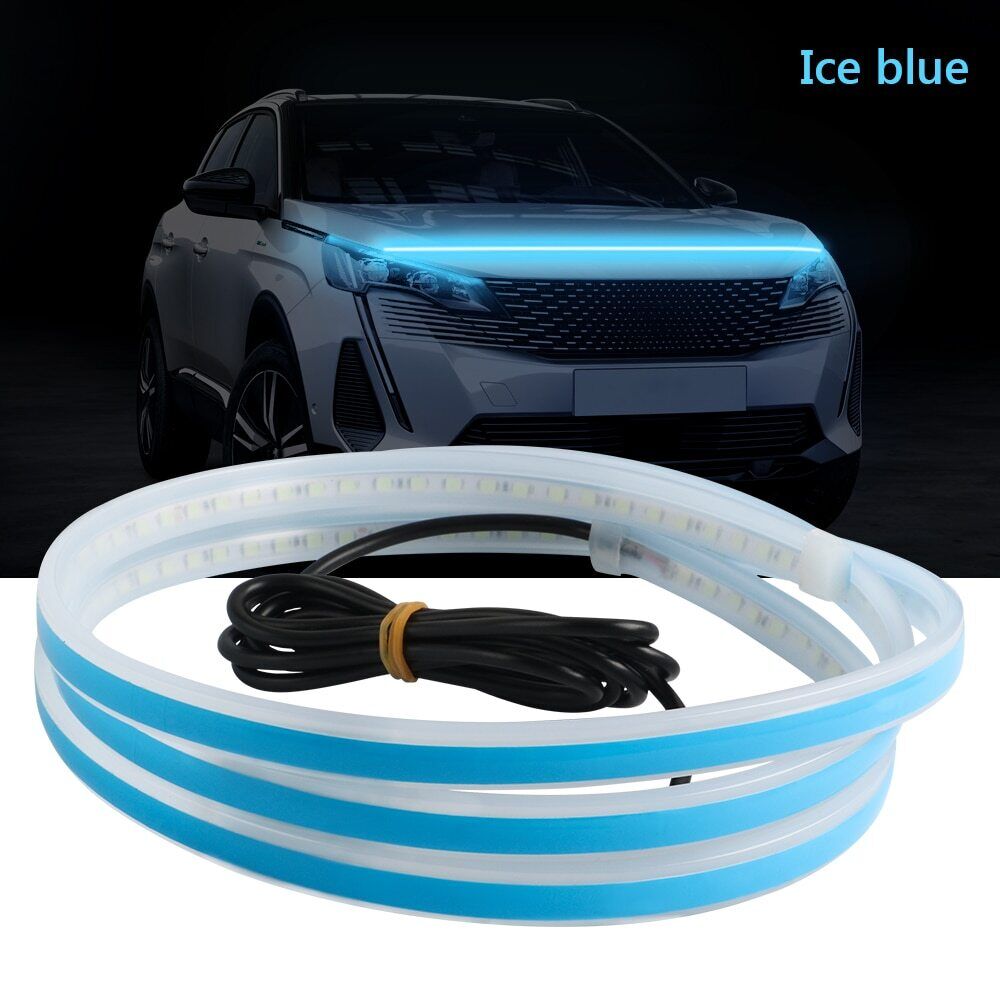 150cm LED Car Hood Daytime Running Light Strip Waterproof Flexible Lamp Decor