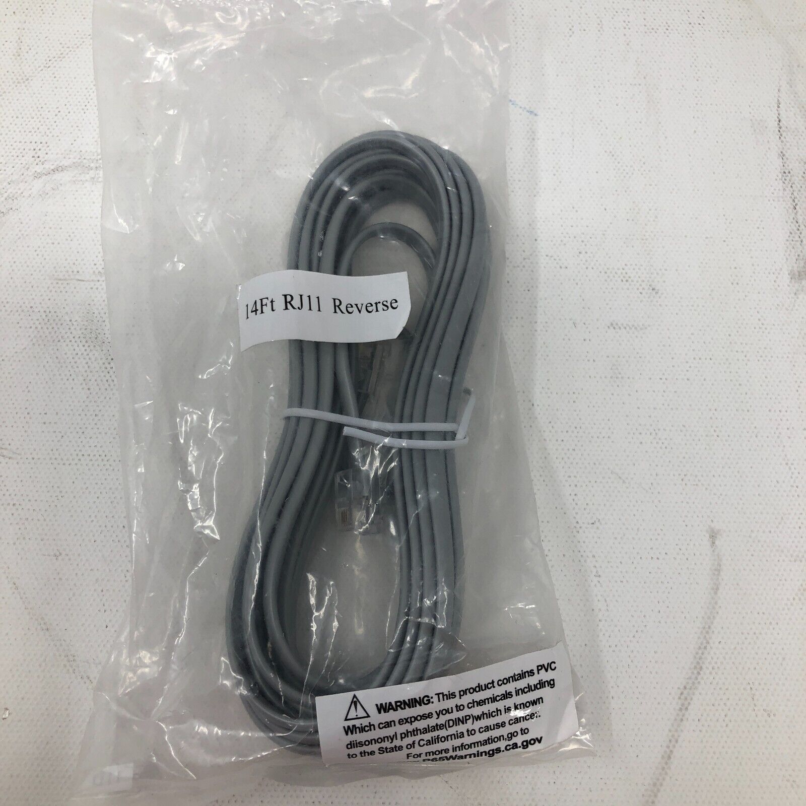 14ft RJ11 Reverse Booted Cable-Lot of 9
