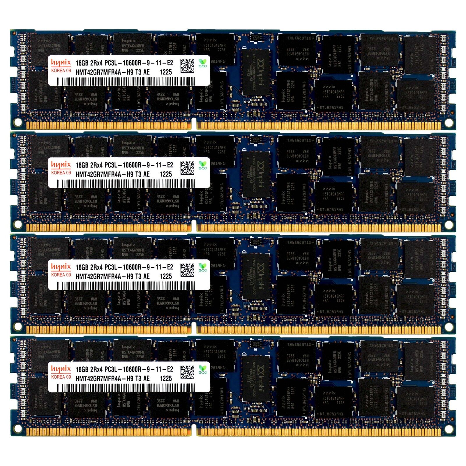 PC3L-10600 4x16GB DELL POWEREDGE C2100 C6100 M610 M710 R410 M420 R515 MEMORY Ram