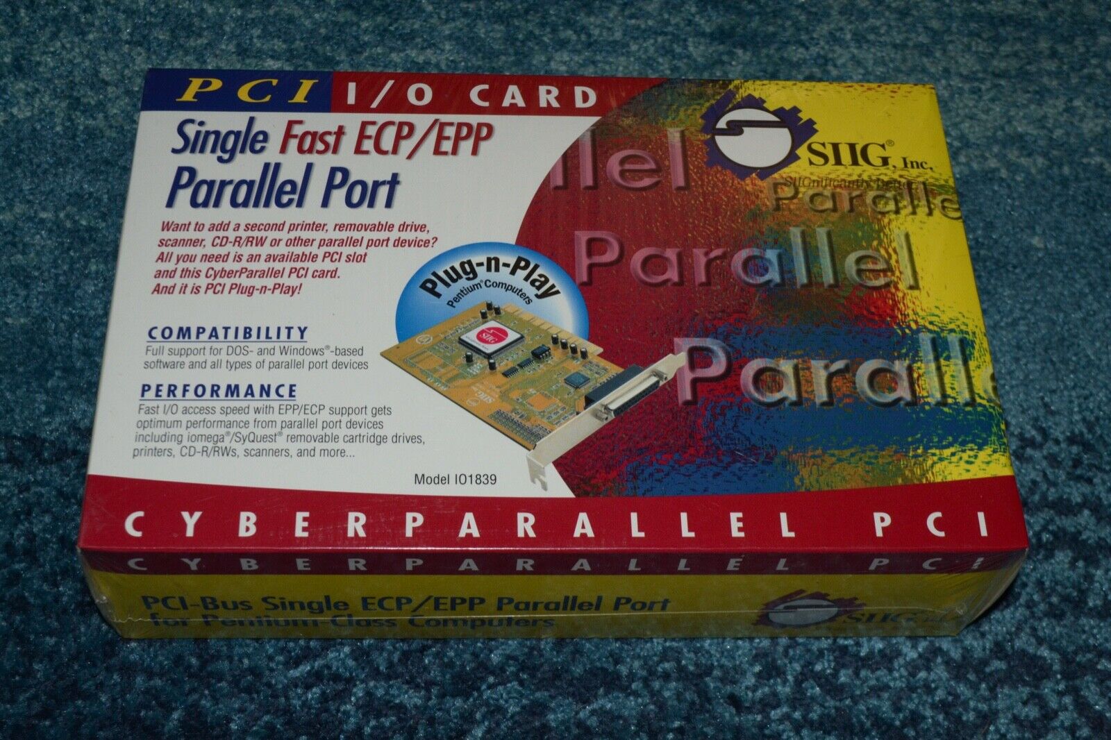 PCI I / O Card~Single Fast ECP/EPP Parallel Port~SEALED/NEW~Cyberparallel