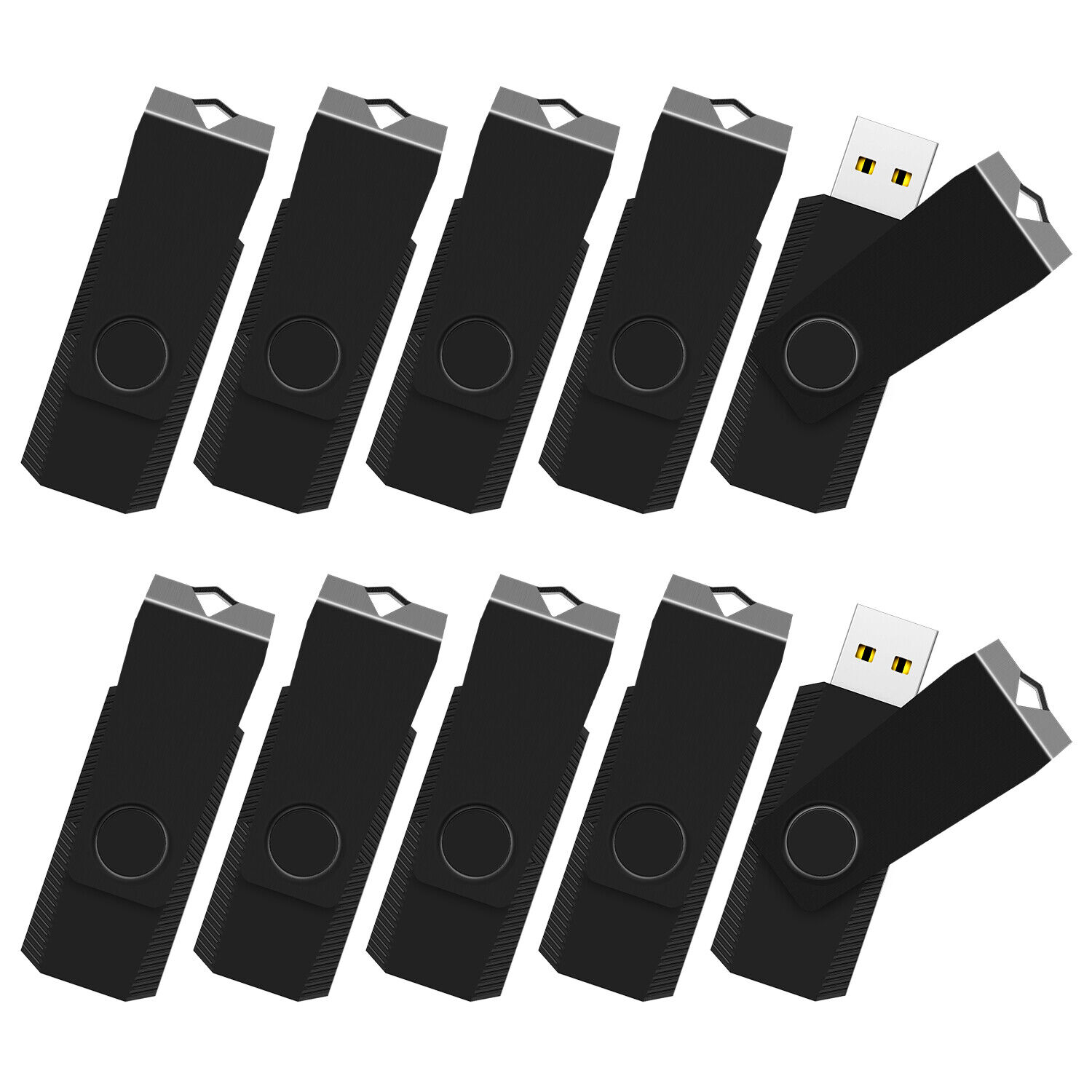 Wholesale 16GB 10/20/30/50/100PCS/lOT Metal Swivel USB Flash Drive Memory Sticks