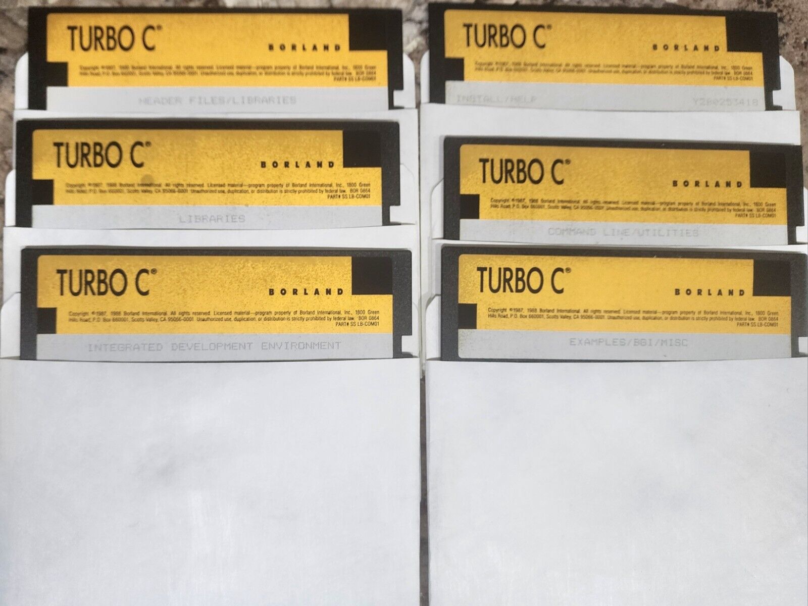 Borland Turbo C Version 3.0 for DOS Floppy Disk SET 5.25