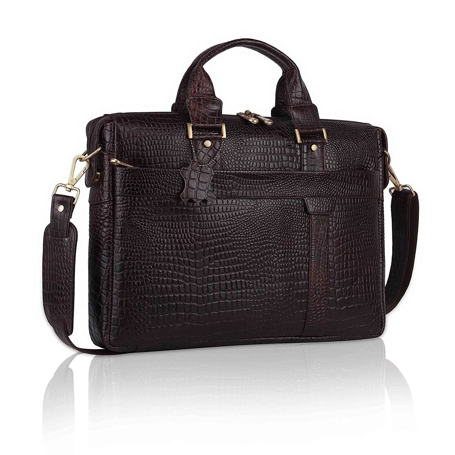 STG Genuine Leather Office Bag For Men Professional Briefcase Laptop Leather Bag