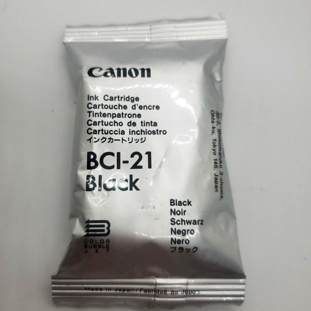 CANON BCI-21 Black Ink Cartridge NEW AUTHENTIC OEM BJC Series - SEALED