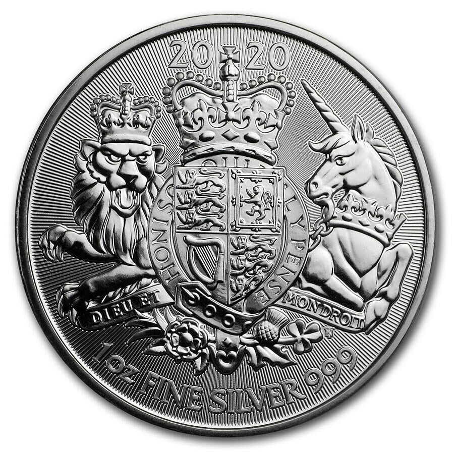 2020 Great Britain The Royal Arms - 1 oz. 999 Pure Silver Coin - BU - IN STOCK