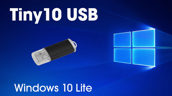 Windows Tiny 10 Bootable USB Win 10 Lite Version PC/Laptop 32bit 64bit
