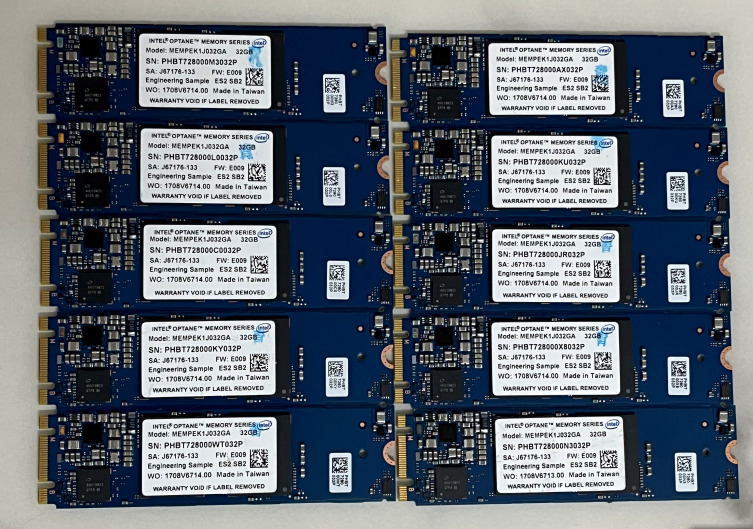 10pcs Intel Optane Memory SSD M.2 2280 32GB MEMPEK1J032GA PCIe 3.0 3DXpoint NVMe