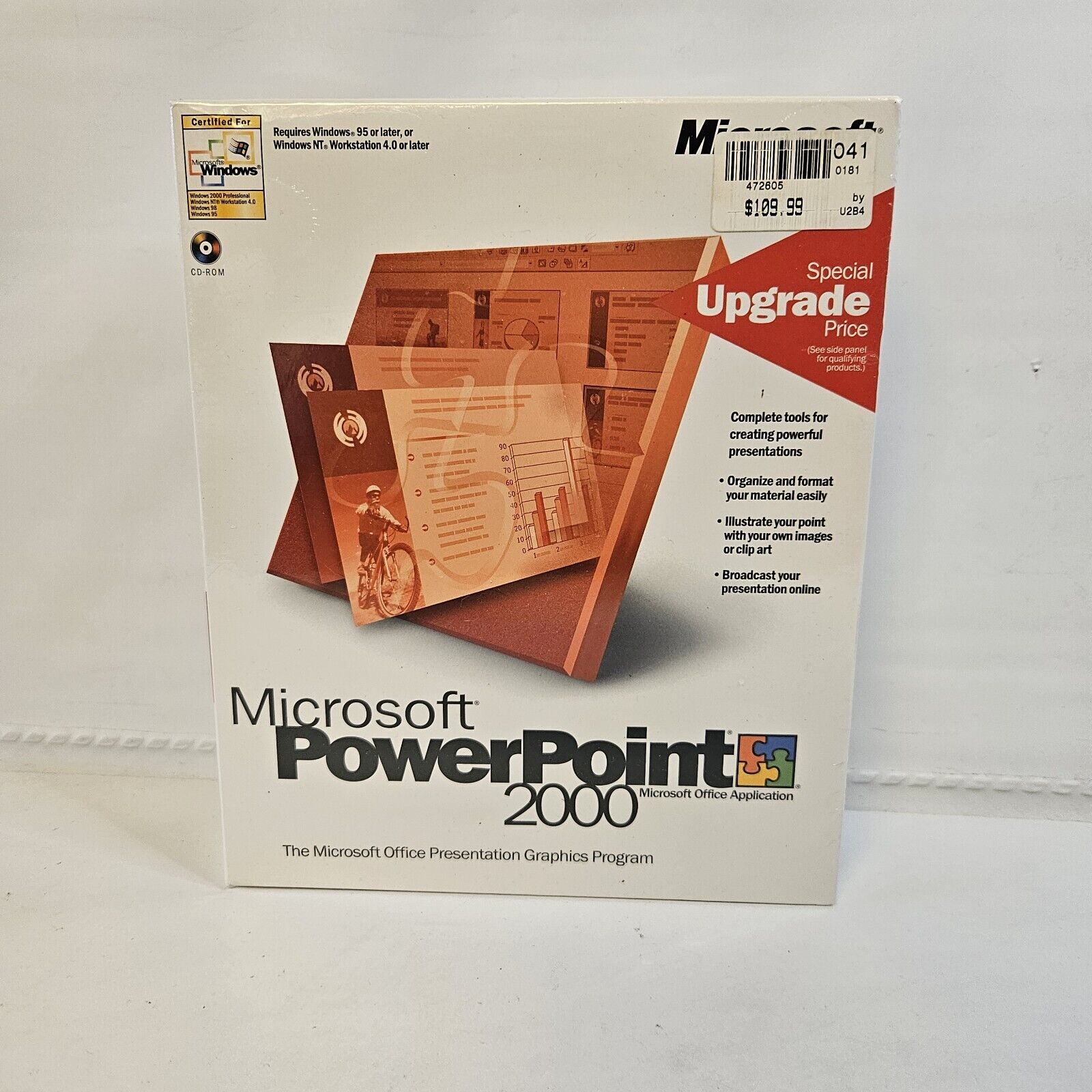 Microsoft PowerPoint 2000 Upgrade - Presentation Graphics Program NEW & Sealed 