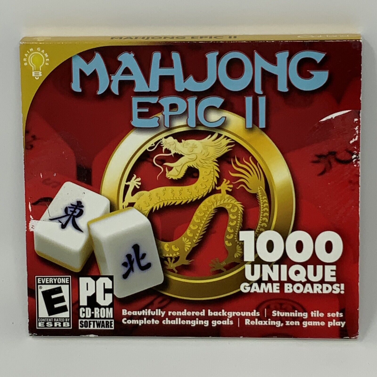 Mahjon Epic II 1000 Unique Game Boards PC CD Rom Game (Rated E)