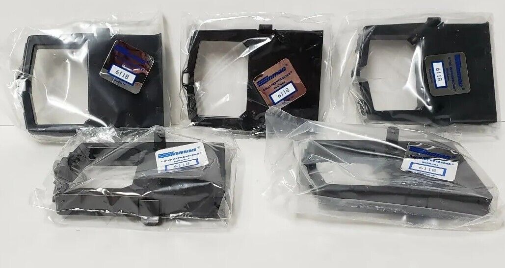 5 New Old Stock Sealed Inmac Good Impressions Ribbons 6118 Hard to Find NOS