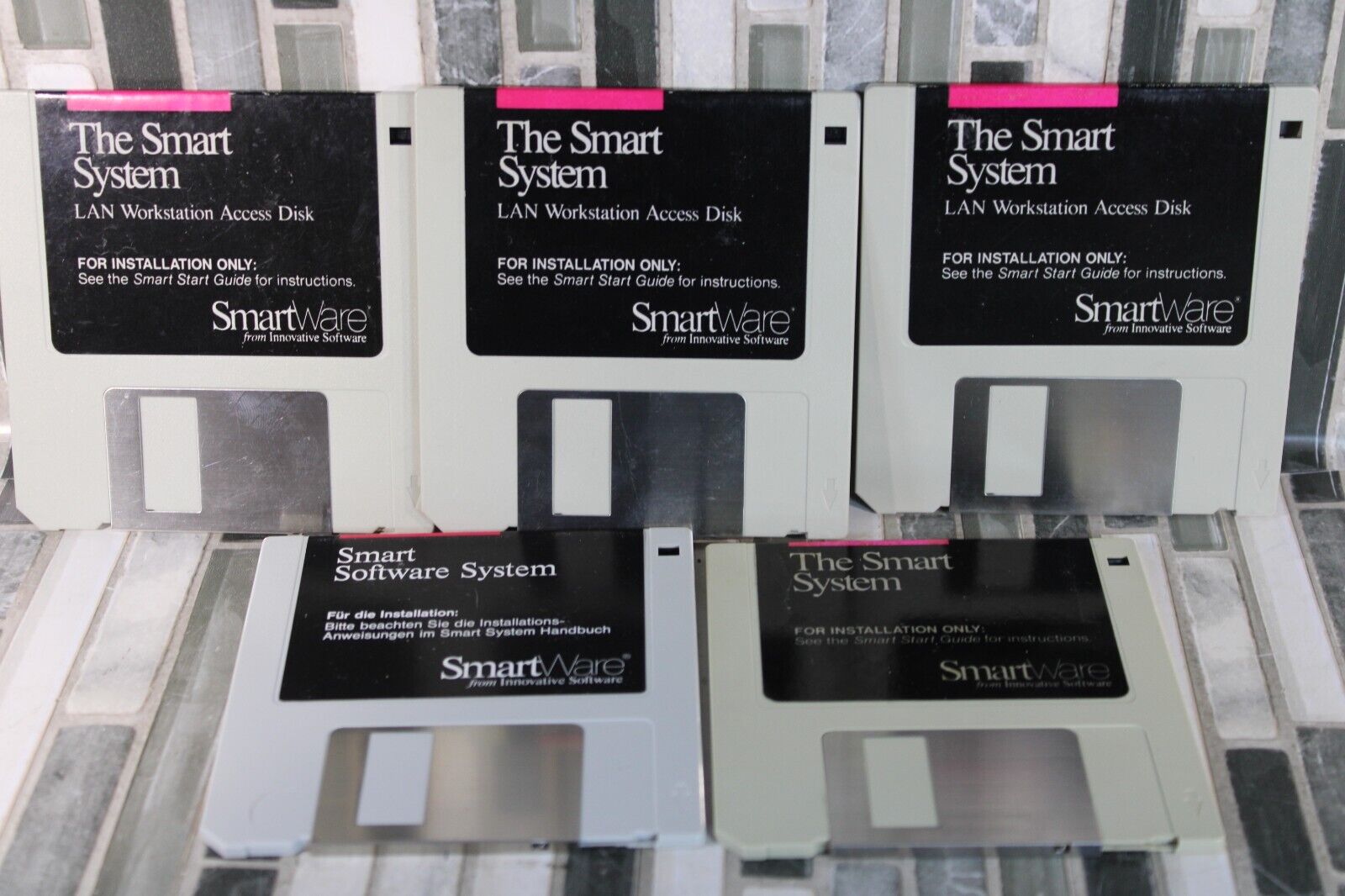 Apple Smartware Smart Software System Vintage Set of 5 Floppy Disks