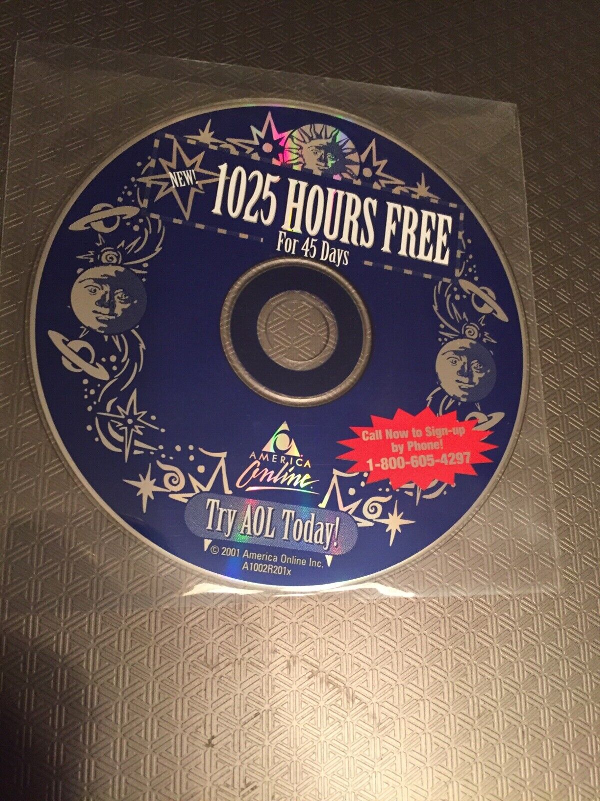 America Online Installation CD, 1025 Hours Free For 45 Days, Try AOL Today 2000