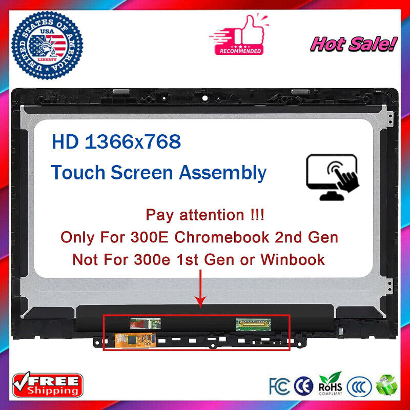 Original Screen Replacement for Lenovo 300E Chromebook 2nd Gen LCD Touch 81MB